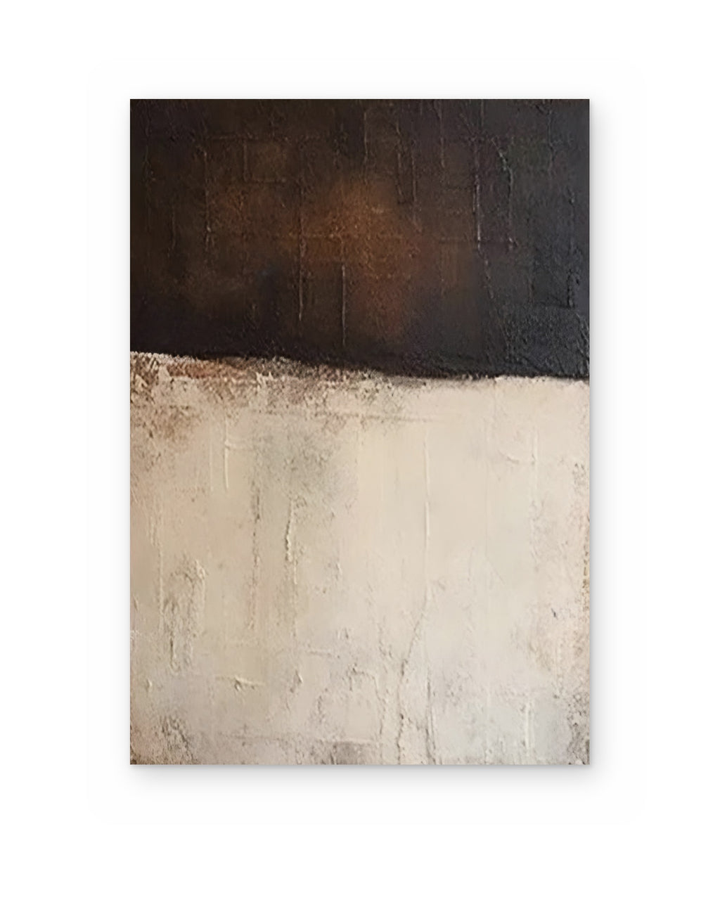 Dark Over Light, hand-painted abstract painting shown straight on